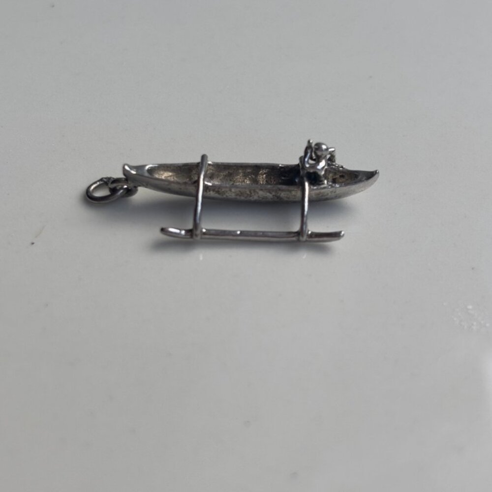 Vintage Fishing Boat 925 Sterling Silver Marked Sterling